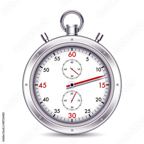 Vector: metal stopwatch metal stopwatch