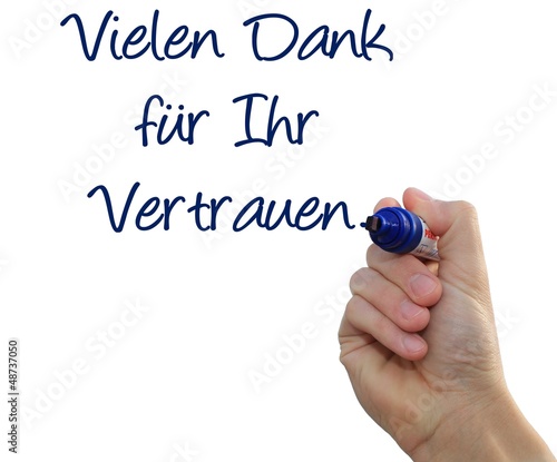 Photo: Vielen Dank für ihr Vertrauen Vielen Dank für ihr Vertrauen