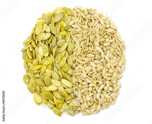Photo: sunflower and pumpkin seeds sunflower and pumpkin seeds