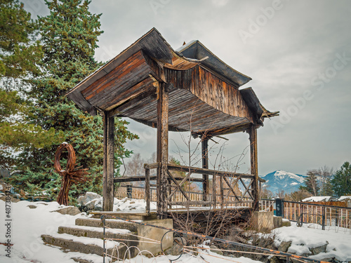 Photo: Mountain pagoda in winter Mountain pagoda in winter