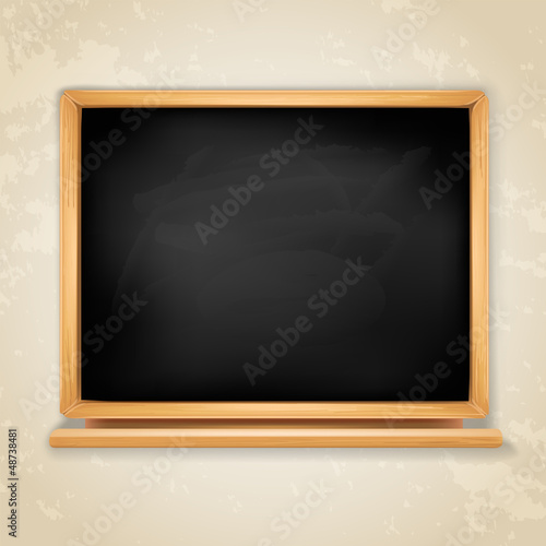 Vector: wooden blackboard on grunge background wooden blackboard on grunge background