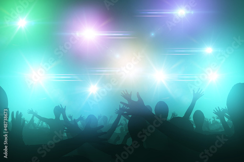 Illustration: Party Crowd Spotlights Party Crowd Spotlights
