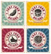 Vintage fast food posters collection
