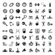 sports and fitnes icons set