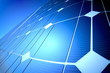 Sunny solar blue shiny panel, closeup