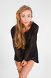 Photo: sexy young woman dancing in studio. sexy young woman dancing in studio.