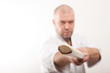 Aikido man with bokken