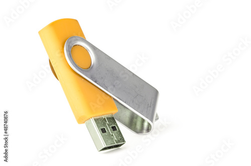 Photo: Yellow usb memory stick Yellow usb memory stick