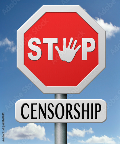 Illustration: stop censorship stop censorship
