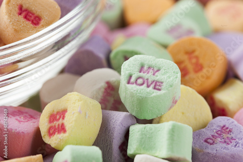 Photo: Colorful Conversation Hearts Candy Colorful Conversation Hearts Candy