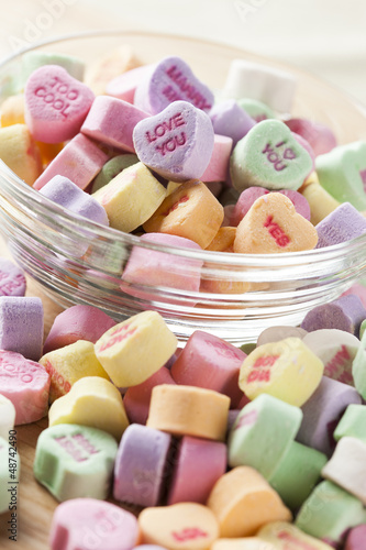 Photo: Colorful Conversation Hearts Candy Colorful Conversation Hearts Candy