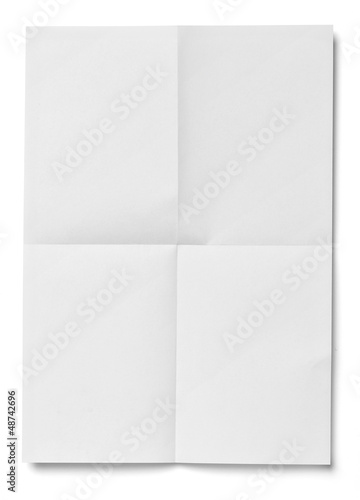 Photo: white crumpled unfolded note paper office business white crumpled unfolded note paper office business