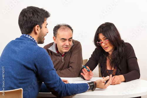 Photo: Man During Exam or Job Interview Man During Exam or Job Interview