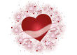 Valentinsherz im Blumenbouquet