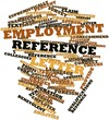 Word cloud for Employment reference letter