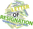 Word cloud for Letter of resignation