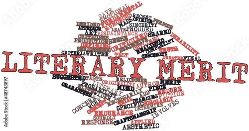 Illustration: Word cloud for Literary merit Word cloud for Literary merit