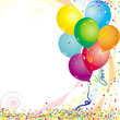 Luftballons und Konfetti
