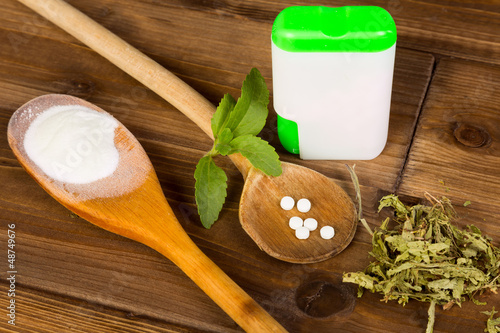Photo: Stevia tabs and powder Stevia tabs and powder