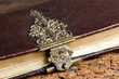 Dusty lock on ancient book