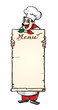 Vector: chef with menu chef with menu