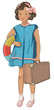 Vintage bon voyage character