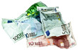 Euro Banknoten Sparen