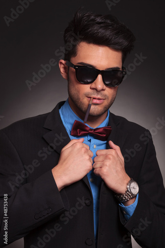 Photo: Young man with cigarette Young man with cigarette