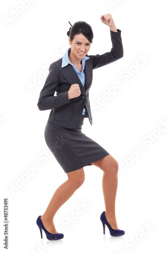 Photo: businesswoman winning over white businesswoman winning over white