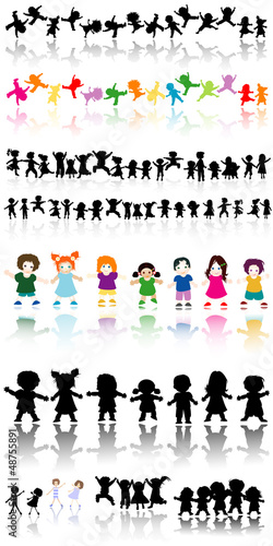 Vector: happy kids sets happy kids sets