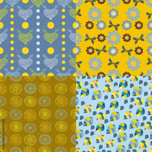 Vector: Seamless Colorful background Collection Seamless Colorful background Collection