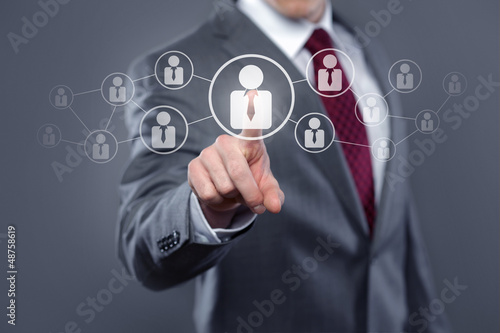 Photo: Man with Touchscreen Network / Human Resources Man with Touchscreen Network / Human Resources