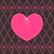 Vintage Heart Shape Design with Knitted Pattern