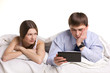 man, woman and computer