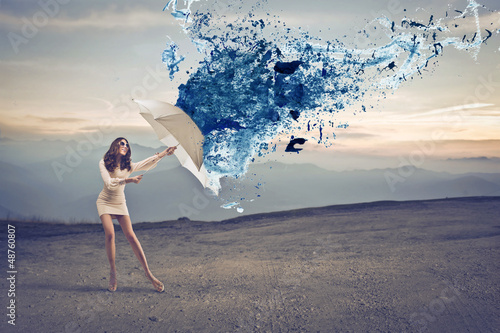 Photo: woman with umbrella woman with umbrella