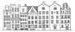 Cartoon hand drawing houses