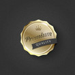 premium badge on striped pattern backgroud