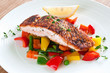 Salmon with vegetables