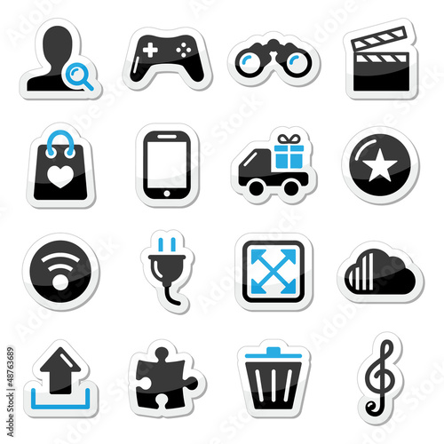 Vector: Web internet icons set - vector Web internet icons set - vector