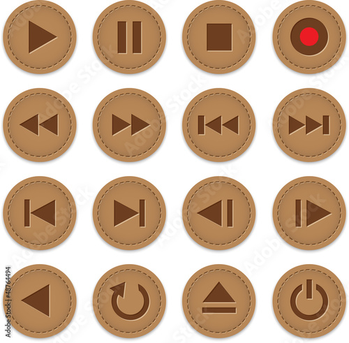 Vector: Multimedia buttons Multimedia buttons