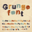 Vector: Retro grunge font. Vector illustration. Retro grunge font. Vector illustration.