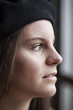 Young Woman with Beautiful Blue Eyes