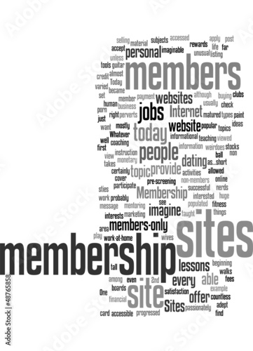 Vector: Membership Sites Today concept Membership Sites Today concept