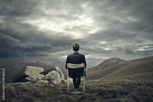 Photo: businessman looking landscape businessman looking landscape