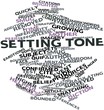 Word cloud for Setting tone