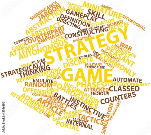 Illustration: Word cloud for Strategy game Word cloud for Strategy game