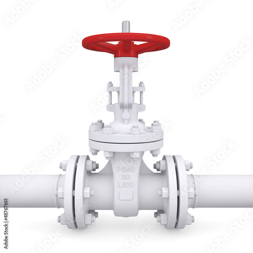 Illustration: Valve on the pipeline Valve on the pipeline