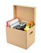 Cardboard box collected in connection with dismissal