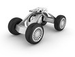 Illustration: Military droid car with heavy gun Military droid car with heavy gun