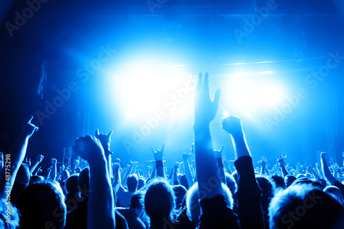 Photo: cheering crowd at concert cheering crowd at concert